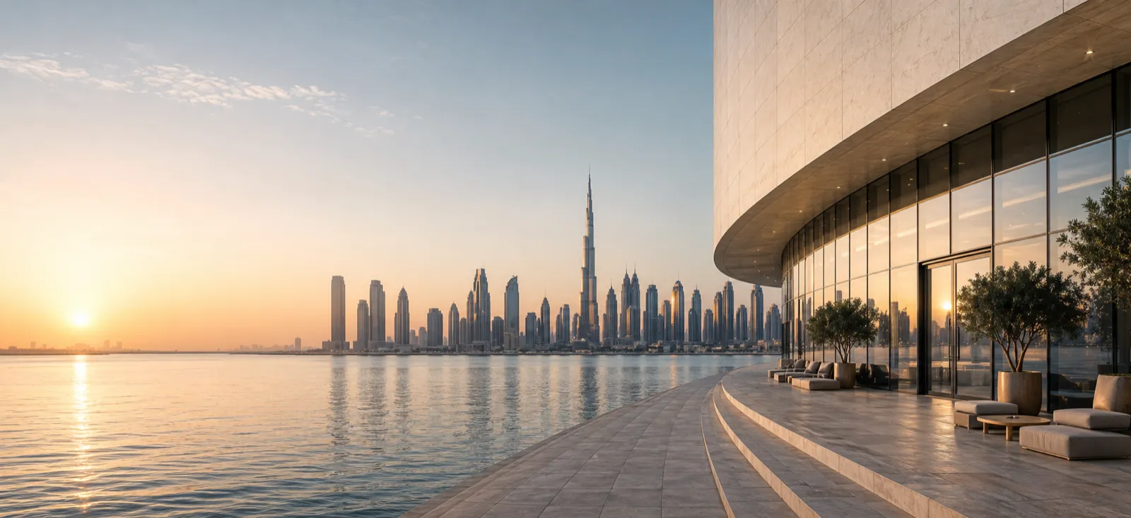 Dubai skyline at dusk